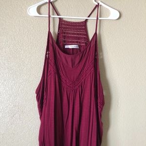 plus size tank with lace and chiffon